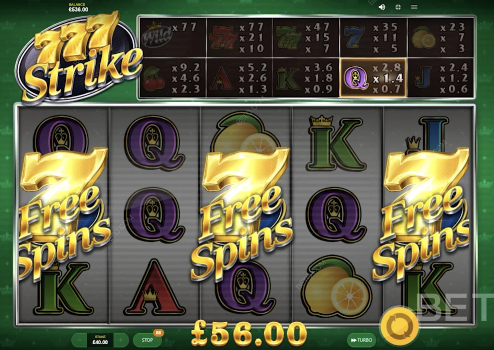 777 Strike demo mode gameplay